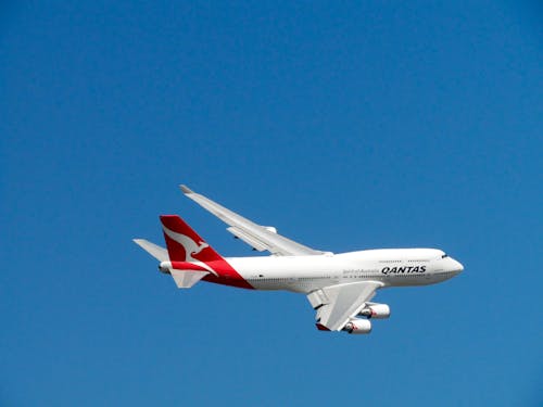 Qantas Airlines Flugzeug Auf Sendung