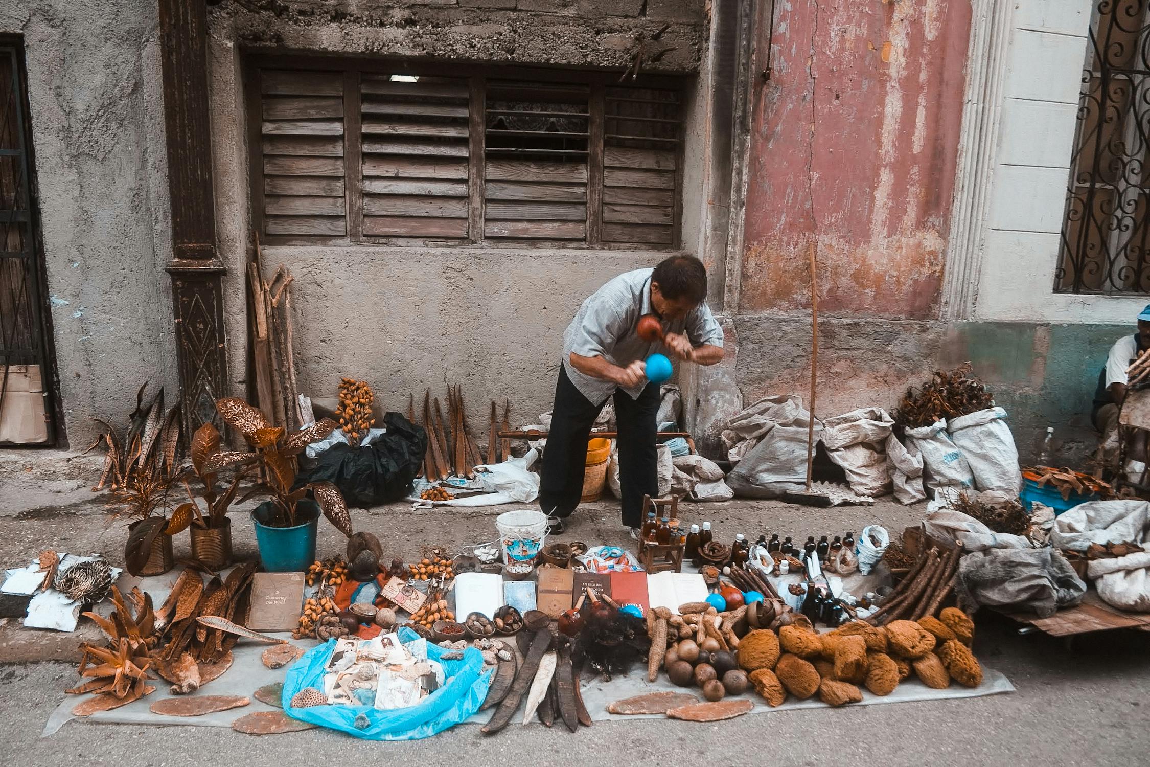 Man Selling Goods on the Street · Free Stock Photo