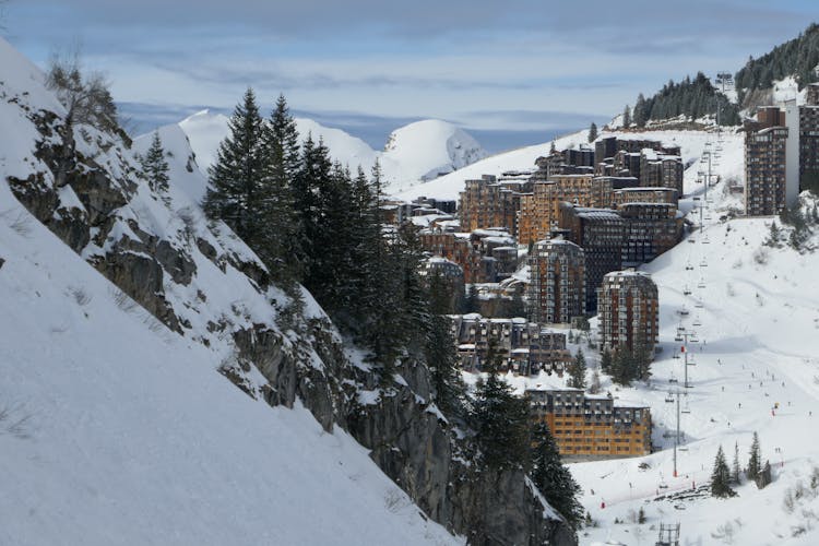 Ski Resort Town In Mountains