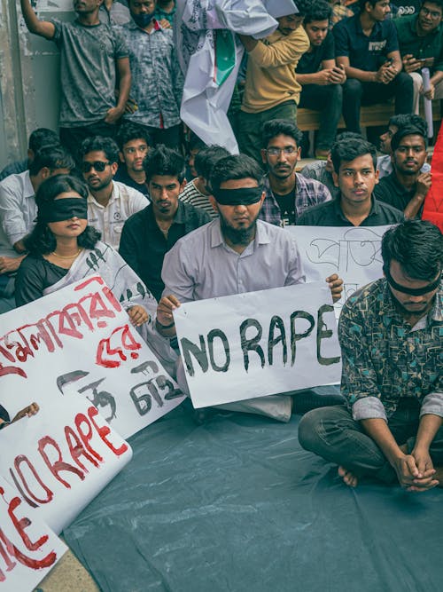 Crowd Protesting on the Street