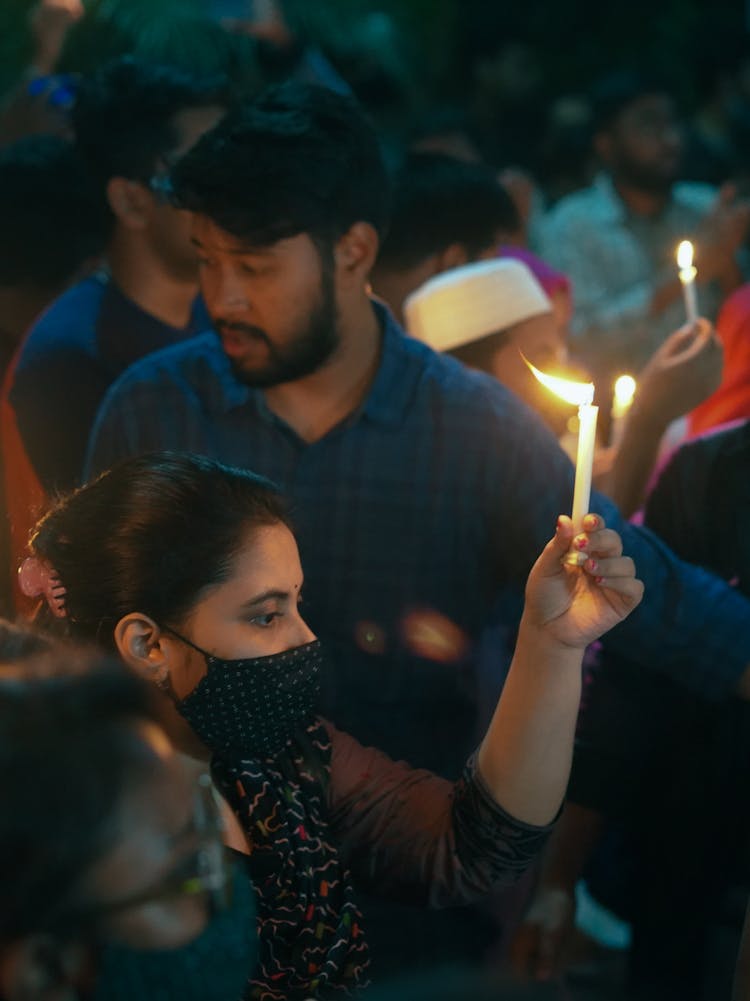 Man And Woman On Gathering