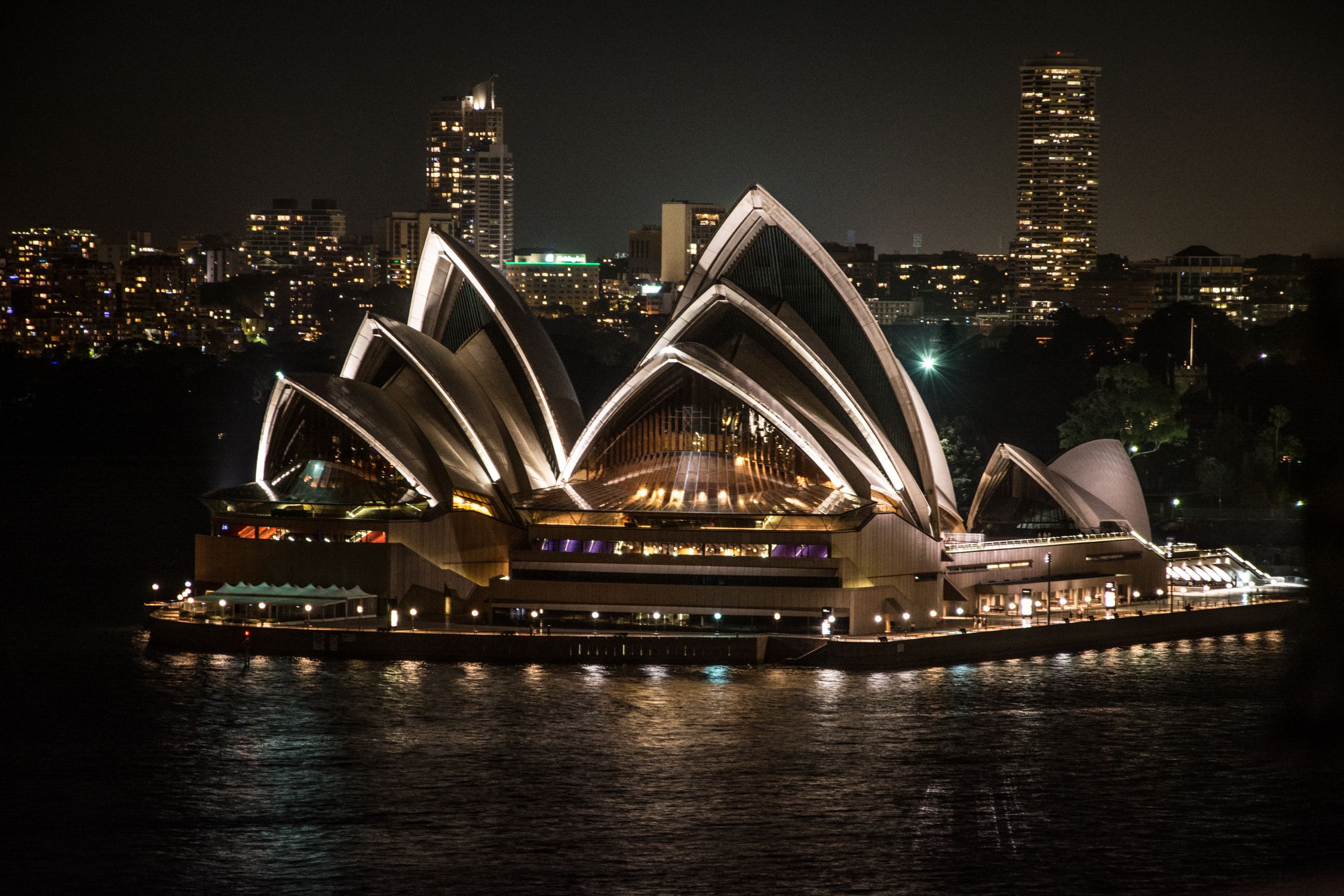 Lighted Sydney Opera House During Night Time Free Stock Photo lighted-sydney-opera-house-during-night-time-free-stock-photo