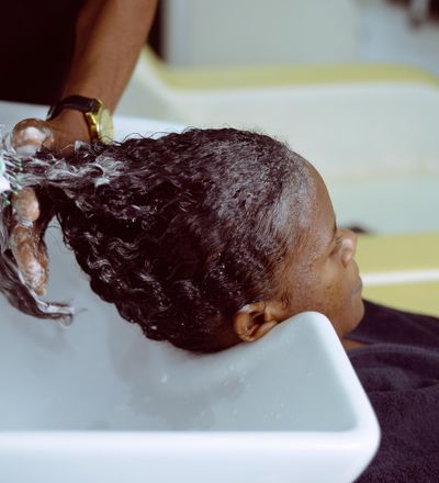 Braided protective style close-up