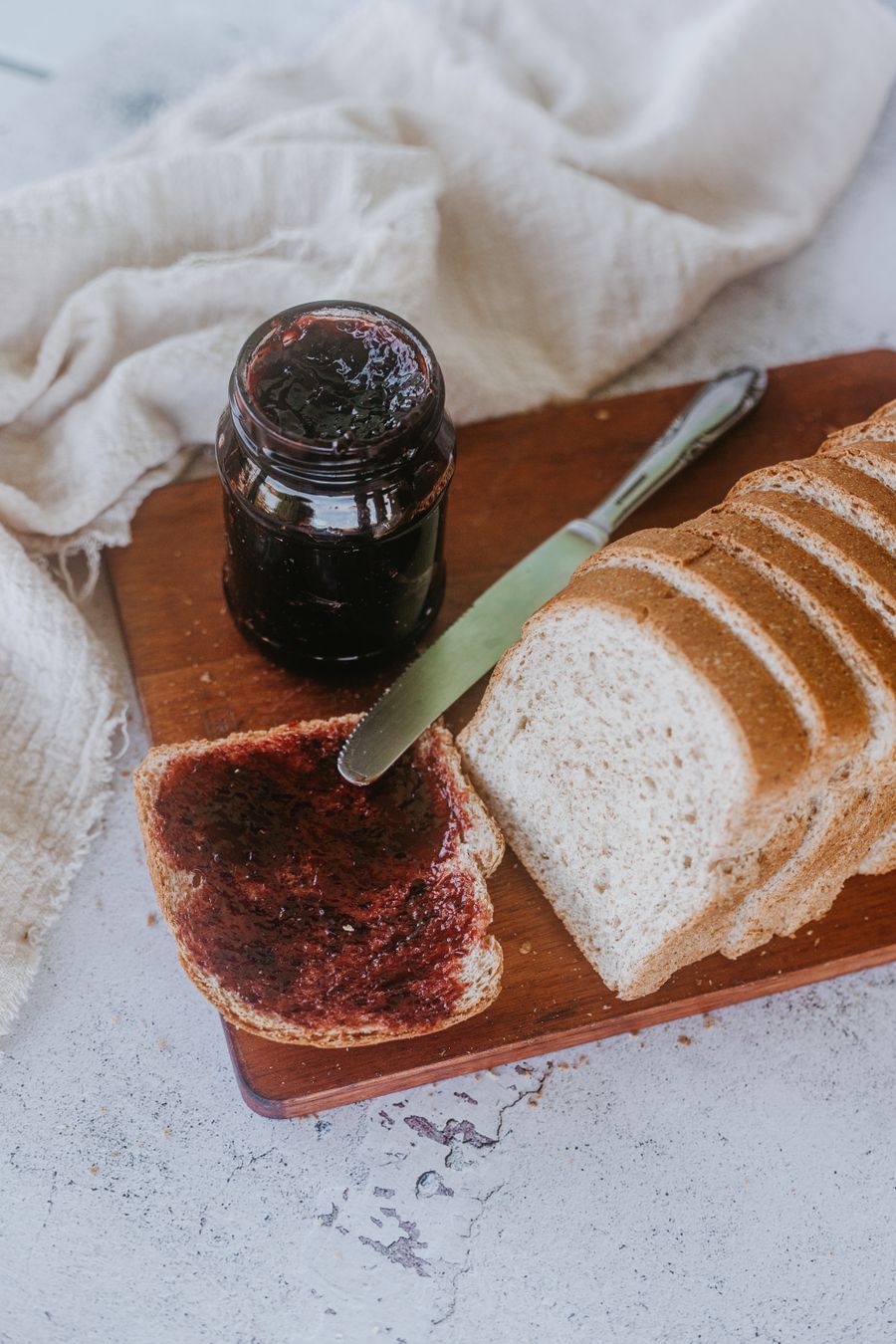 Fresh bread and breakfast