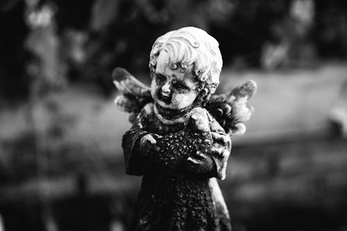 Imagine de stoc gratuită din alb-negru, cimitir, îngerul figura