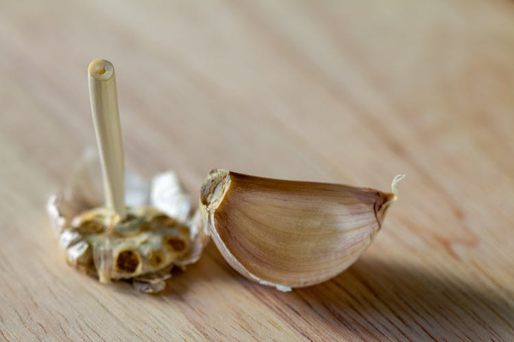 Garlic Glove In Macro Photography