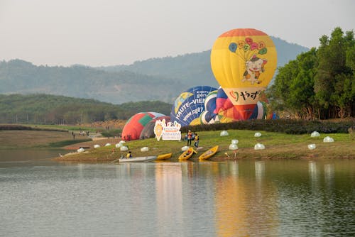 Hot Air Balloon Festival near Lake