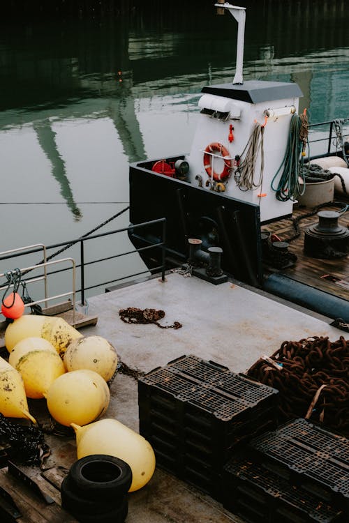 Fishing Boat Moored in Harbour 