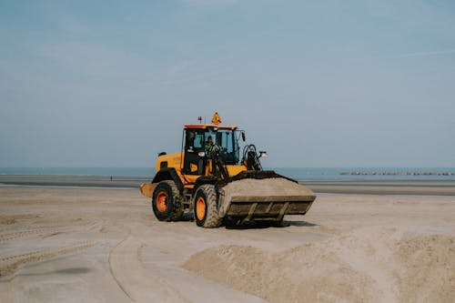 Backhoe in a Construction Site 