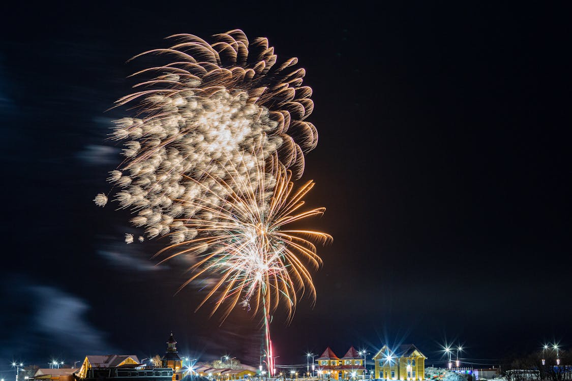 Fireworks Display during Night Time