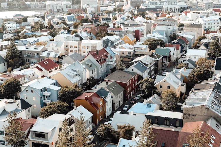 Aerial Footage Of Suburban Houses