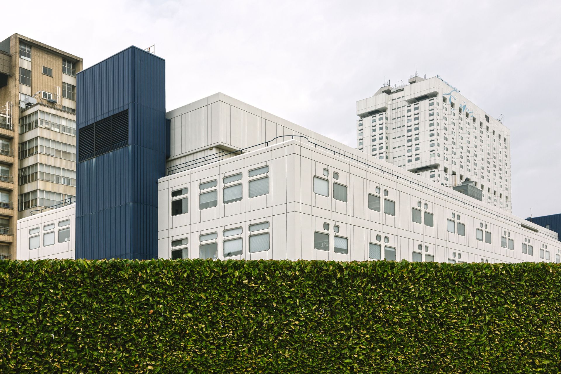 Modern buildings with distinctive architecture in Rotterdam, Netherlands, captured on a clear day.
