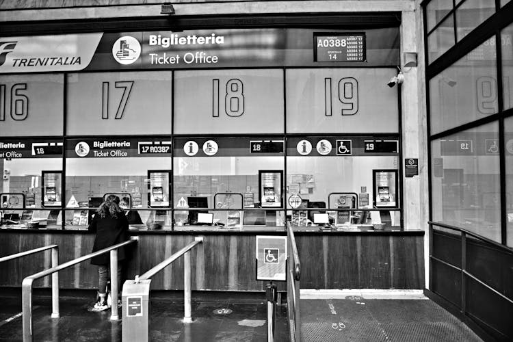 Ticketing Counters In An Airport