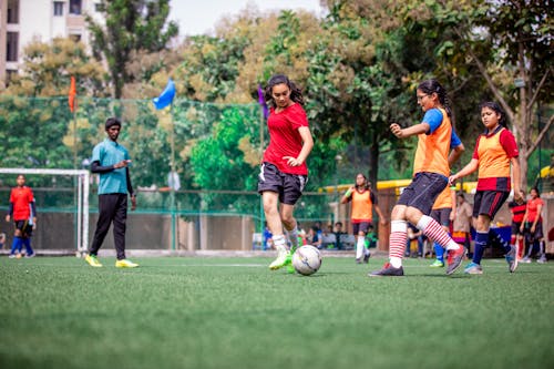 Kostnadsfria Kostnadsfri bild av fotboll, indiska kvinnor, kvinnor Stock foto