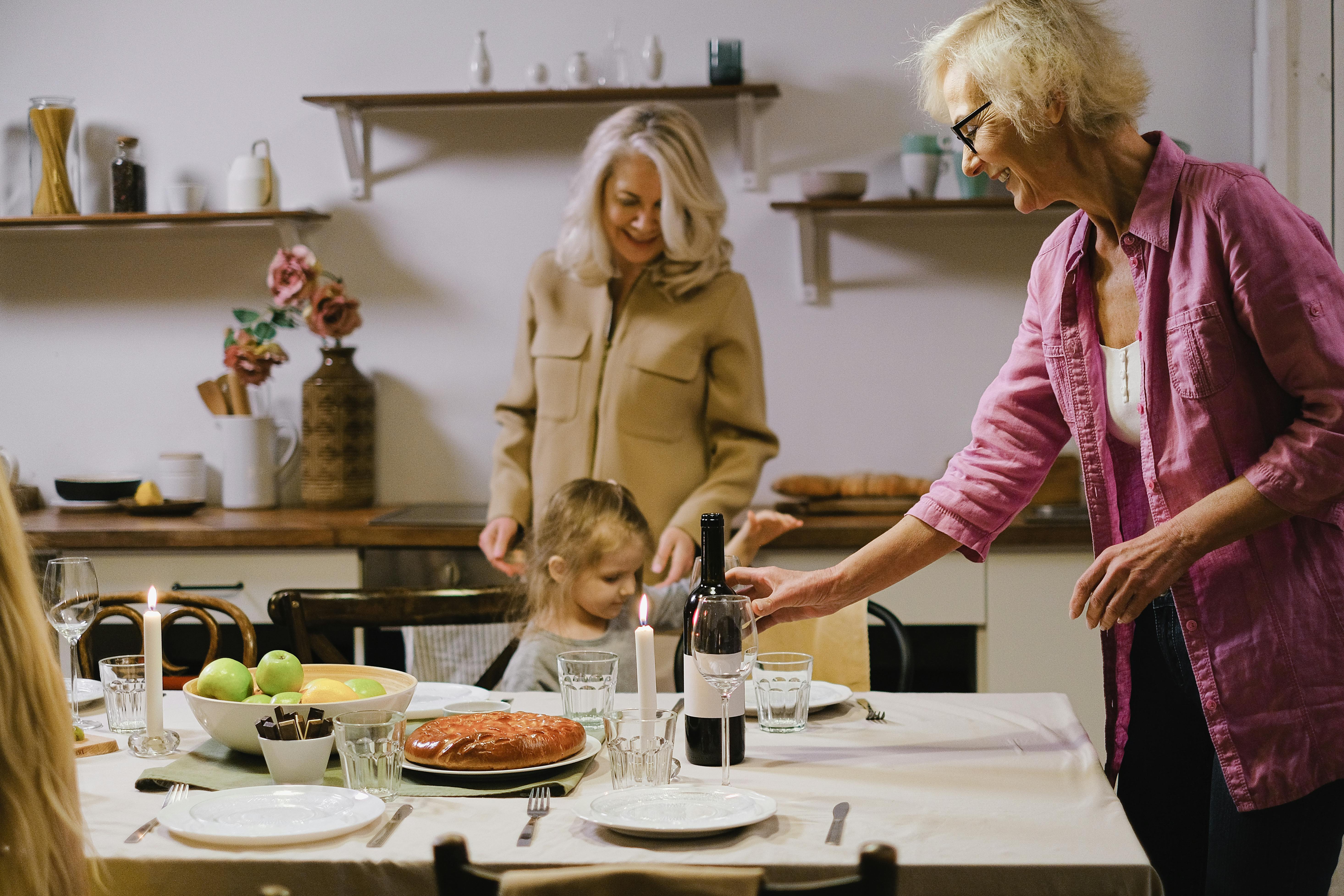 preparing family dinner