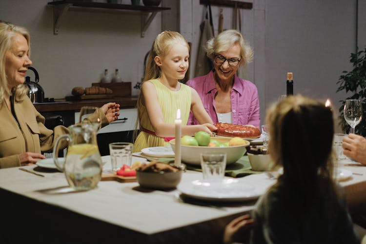 Happy Family At Table