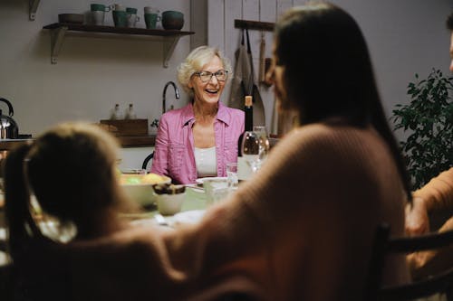 Free family Having Diner Together Stock Photo