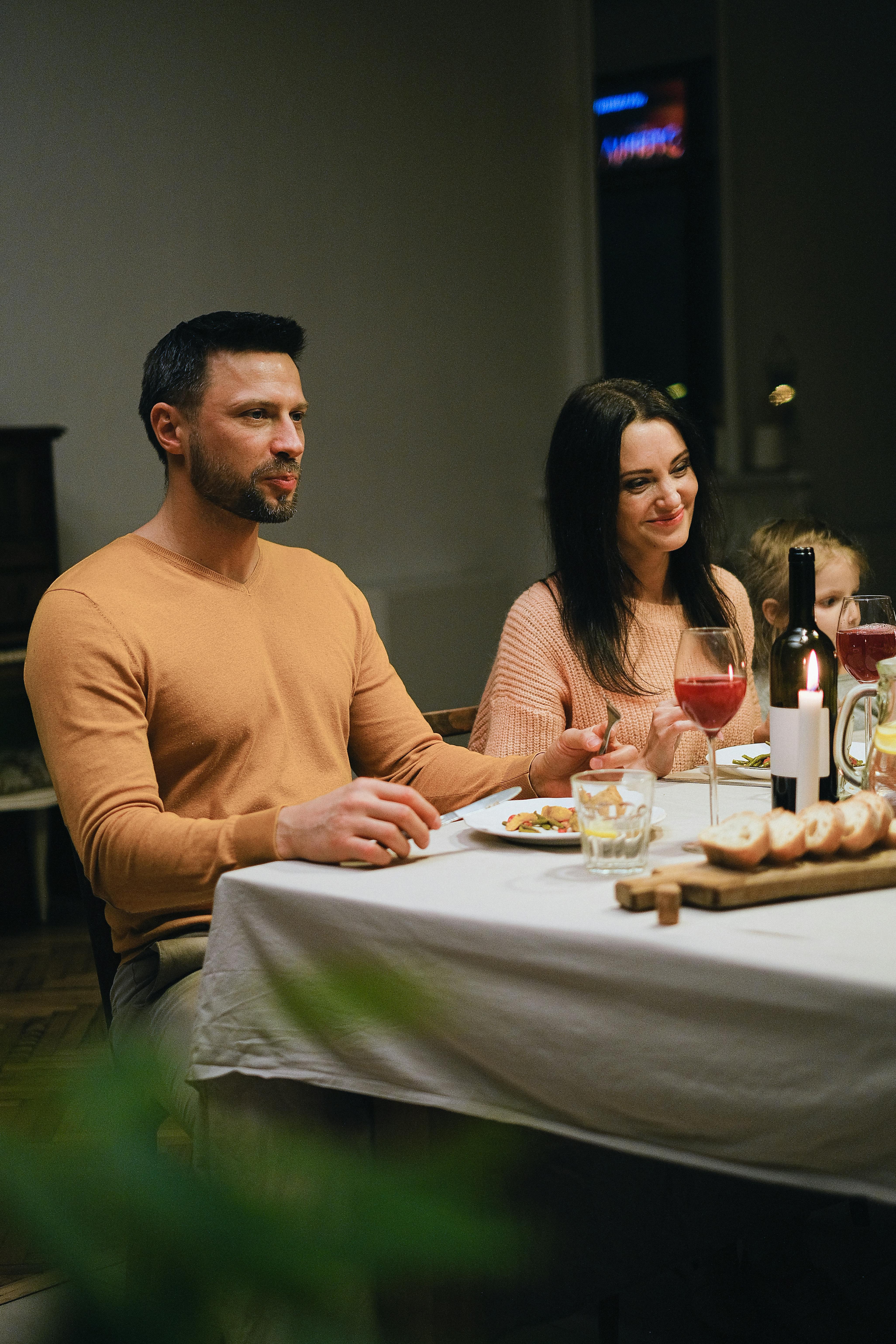 Husband and Wife Eating Dinner · Free Stock Photo