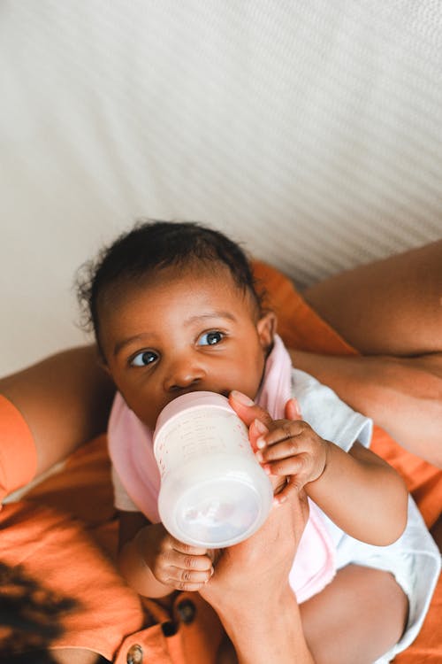 Free Baby Drinking Milk Stock Photo