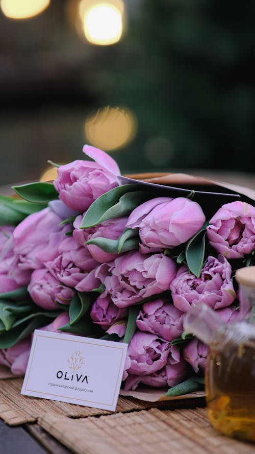 Close-Up Shot of Purple Flowers