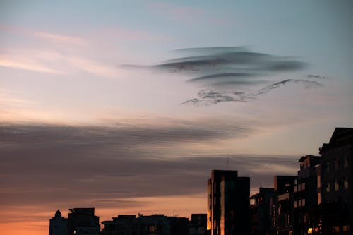 Silhouette of Buildings during Sunset