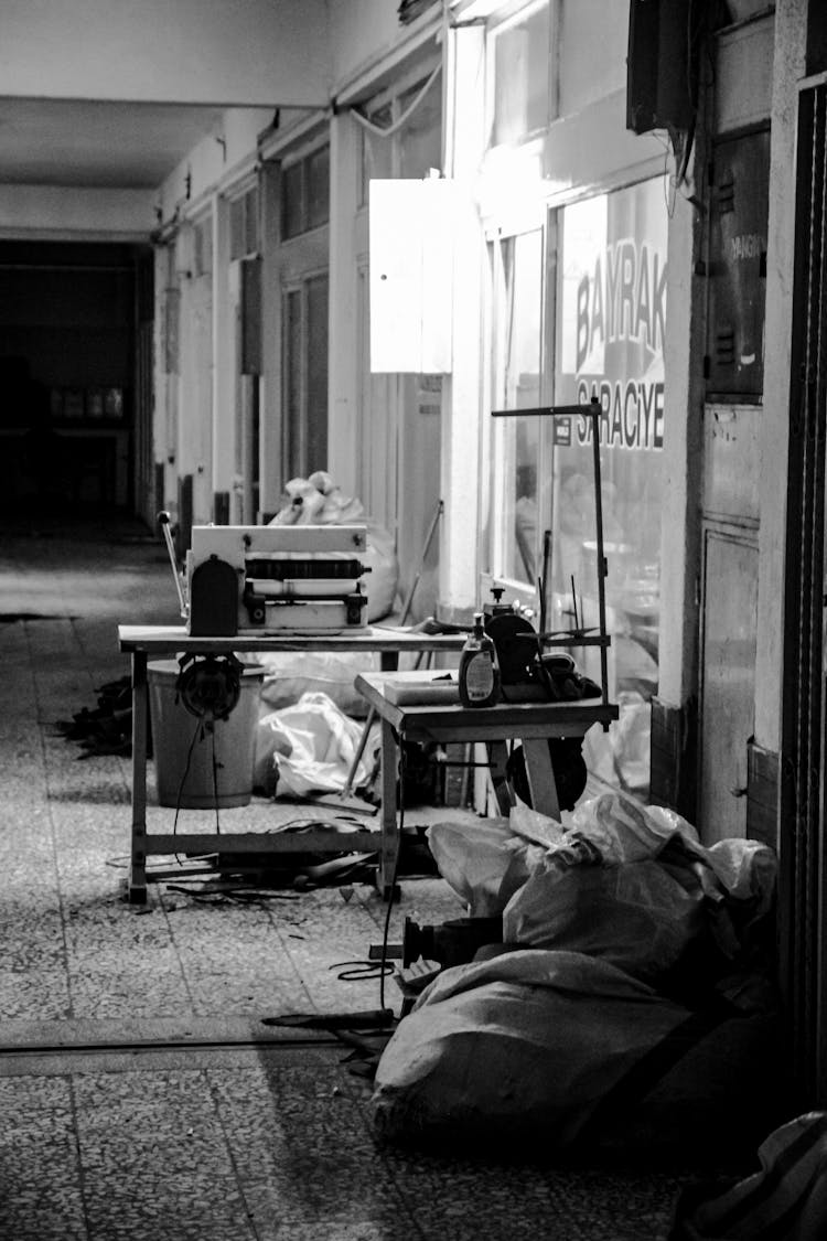 Sewing Machines On Street