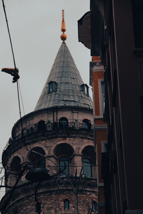 Close up of Galata Tower