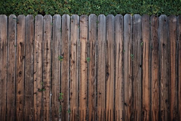 Brown wooden privacy fence