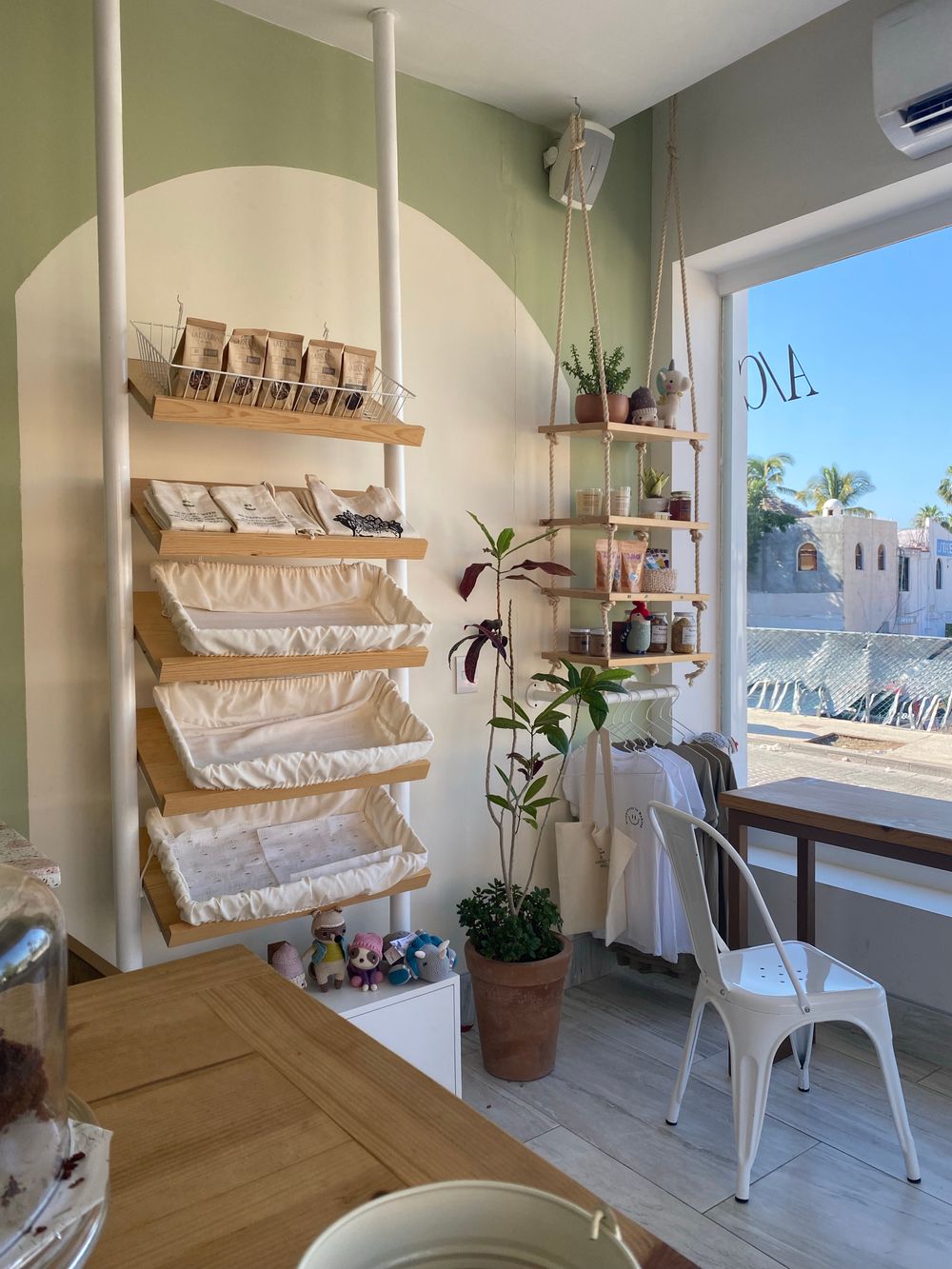Polished retail showroom with editorial product display