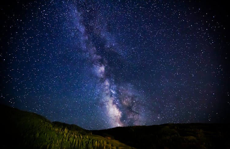 The Milky Way Galaxy In The Night Sky 