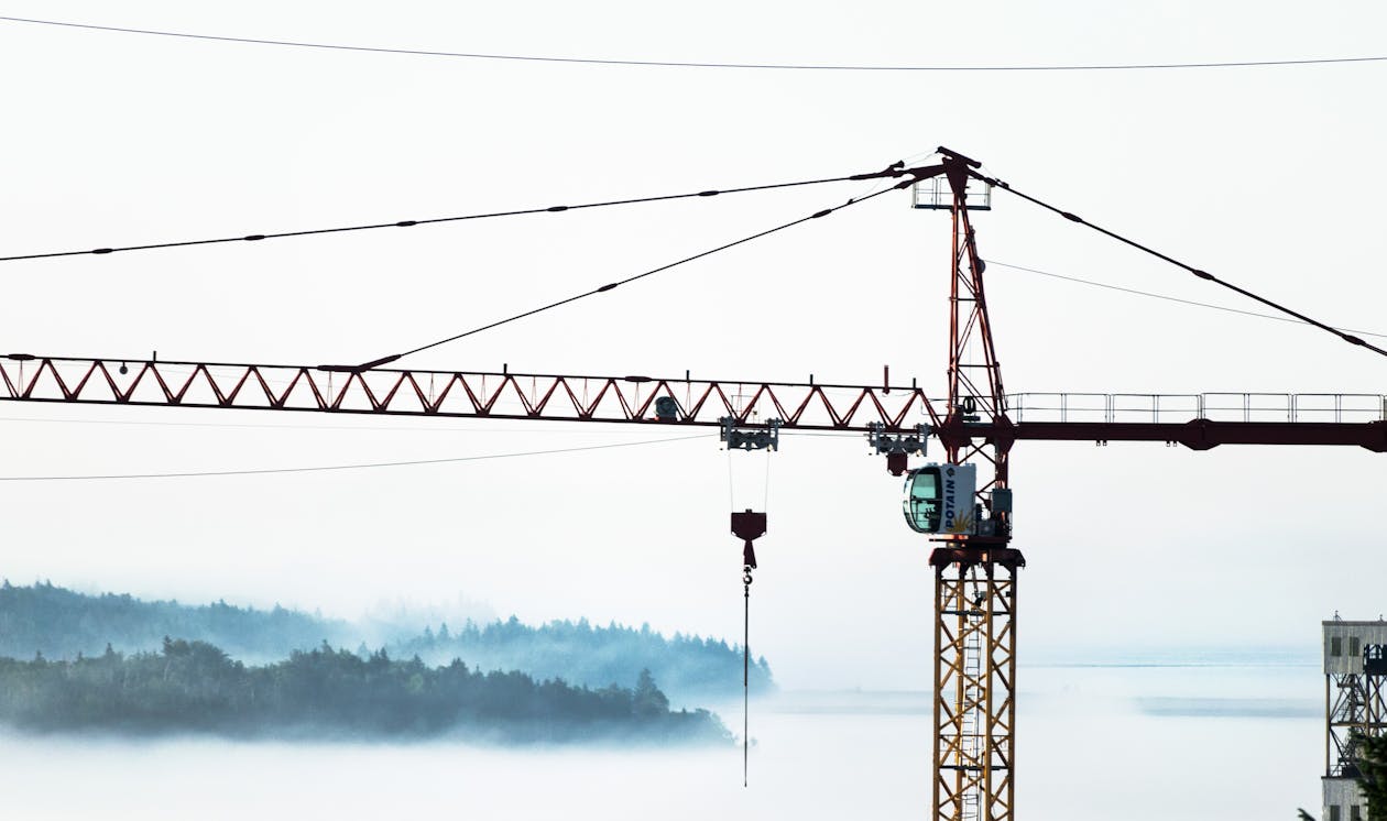 Crane on a Construction Site 