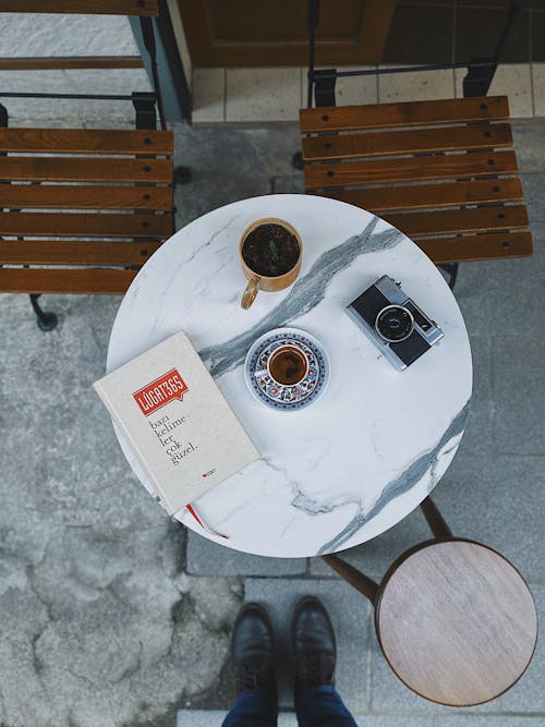 Imagine de stoc gratuită din aparat foto analog, cafea turcească, carte