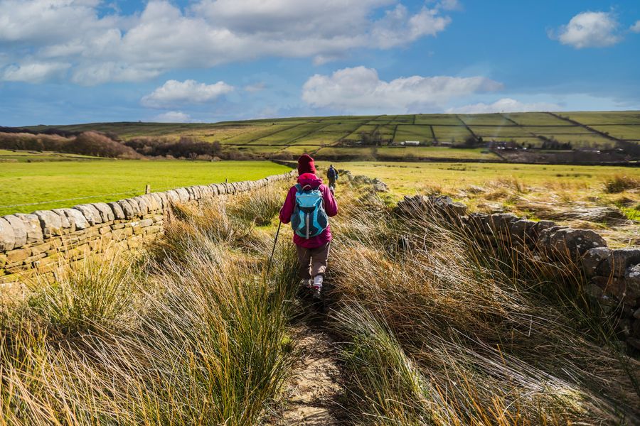 Explore the scenic countryside of Hebden Bridge, England, captured in a vibrant hiking adventure with stunning landscapes.