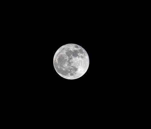 Close-Up Shot of a Full Moon