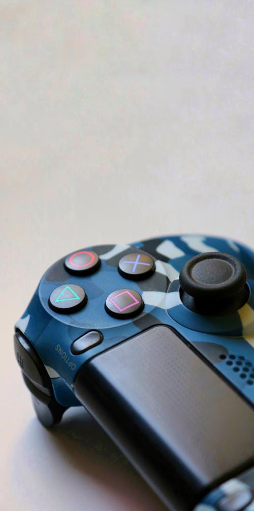 Black and Blue Game Controller