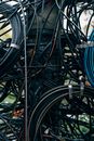 Black and Blue Coated Wires
