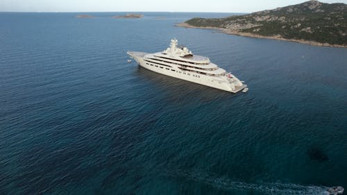 Free Dilbar third biggest luxury yacht of the world Stock Photo