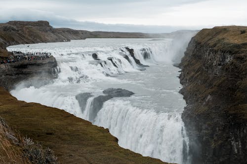 The Huge Gullfoss Falls in Iceland
