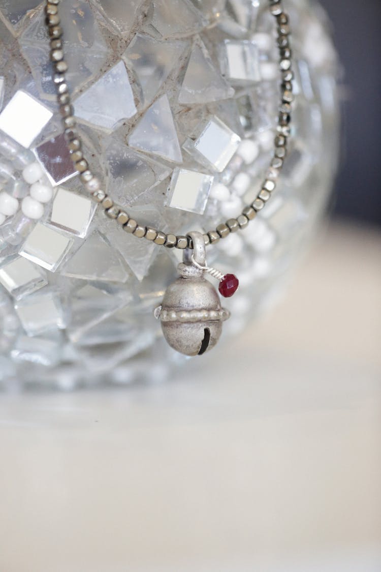 Silver Necklace And Ball