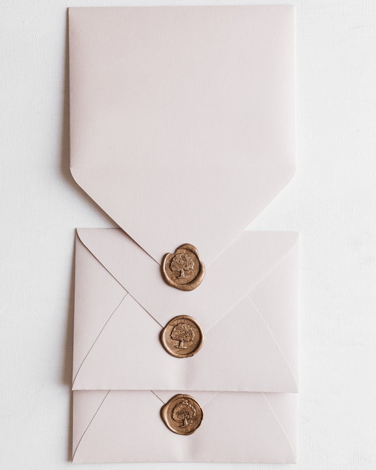 Close-Up Shot Of Sealed Envelopes