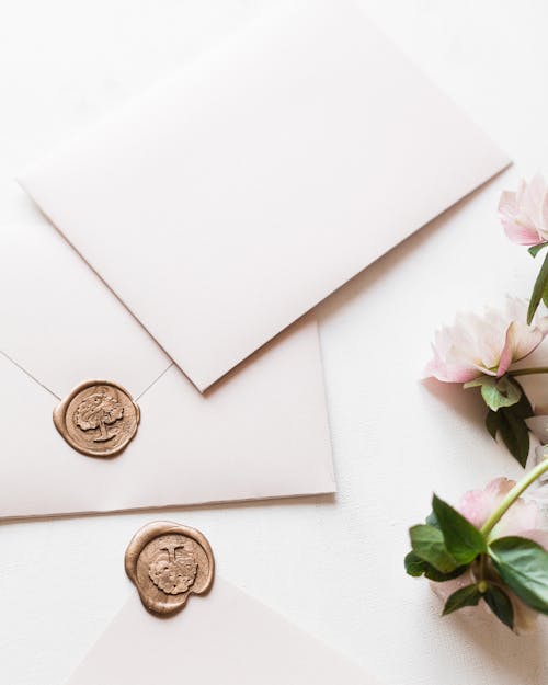 Free Envelopes with Sealing Wax Stock Photo