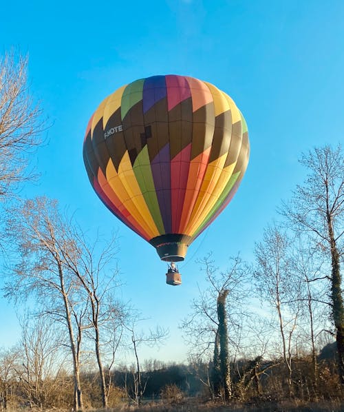 Free stock photo of countryside, flying, hot air balloon