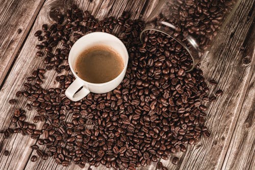 Free Close-Up Shot of a Cup of Coffee Stock Photo