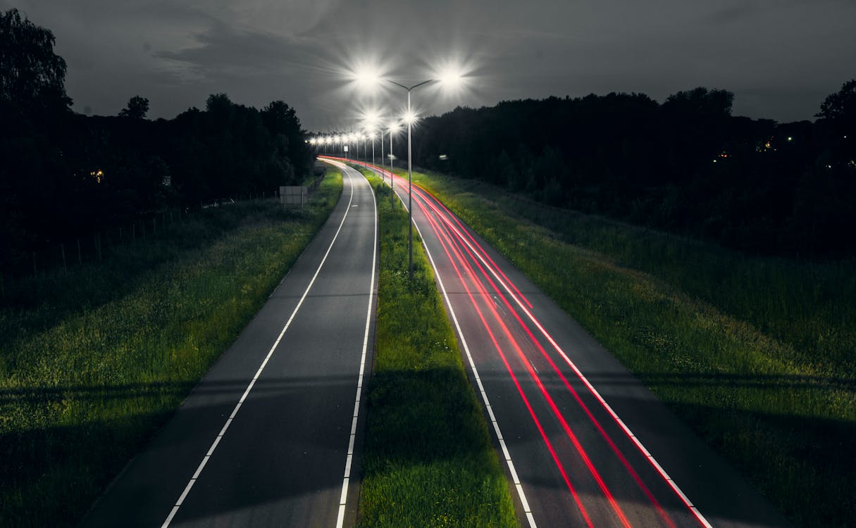 Gratis lagerfoto af aften, asfalt, bevægelse