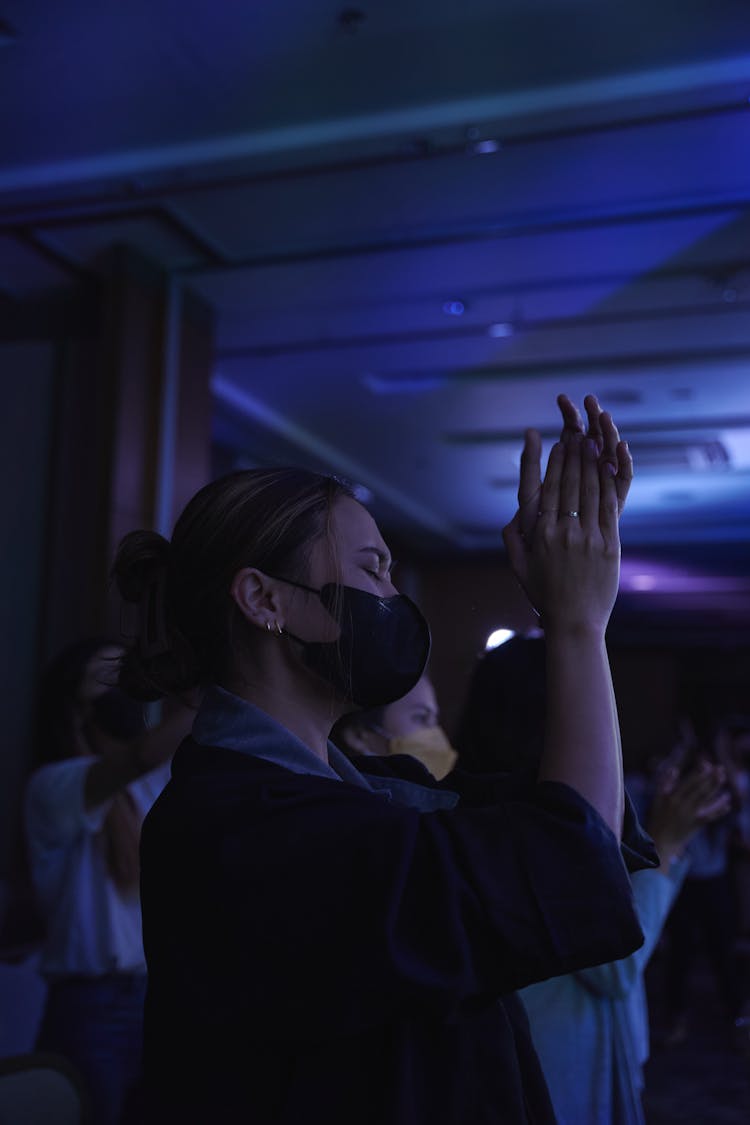 Women In Face Masks At Nightclub