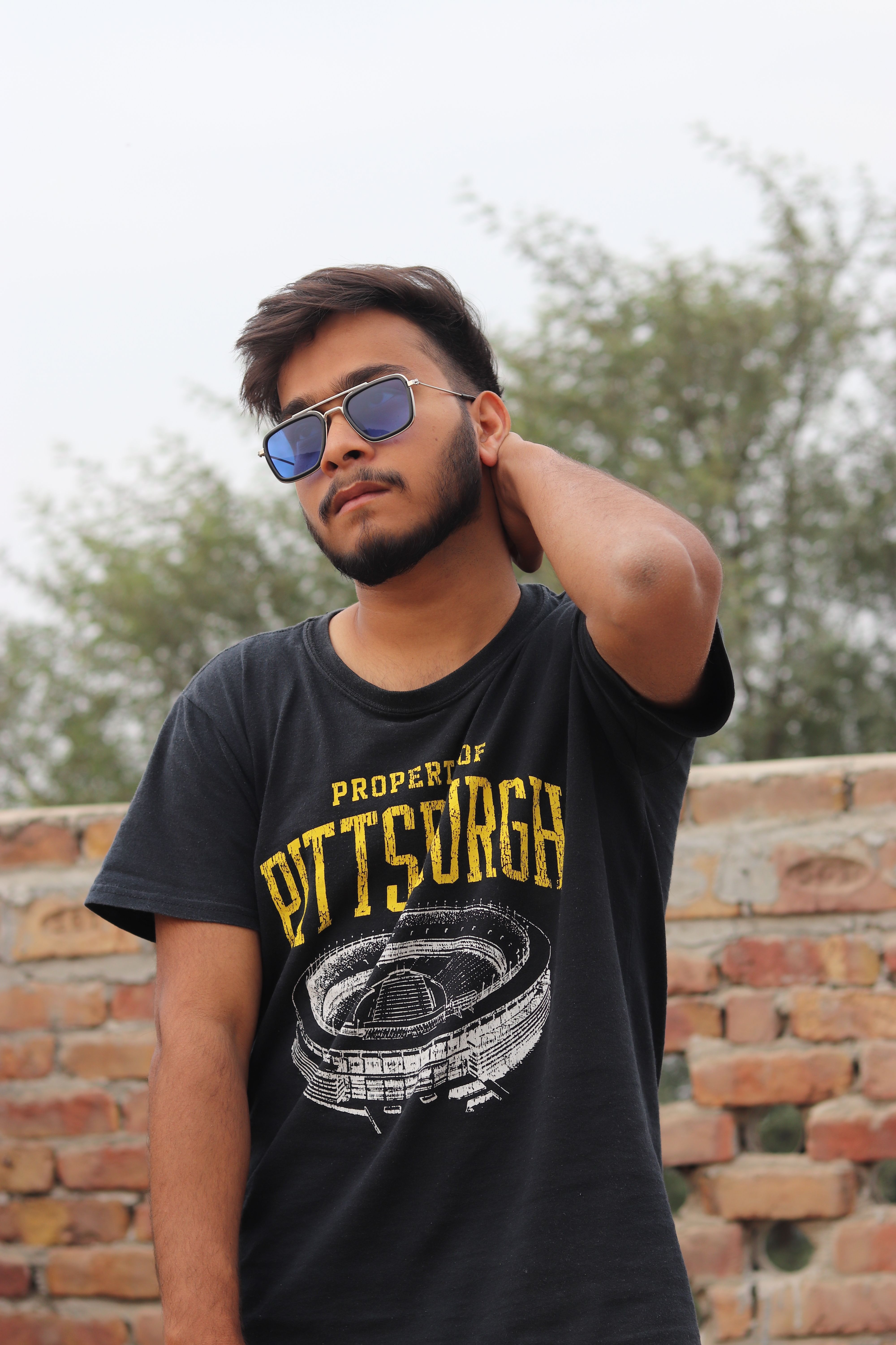 Camiseta Oversized Preta Estampada