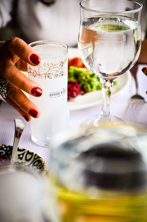 Close up of Drinks in a Restaurant