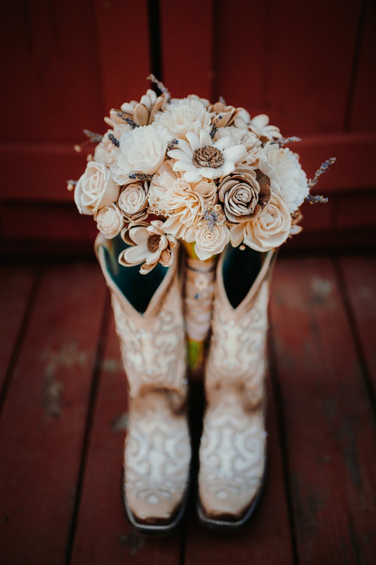 Flowers In Wedding Boots