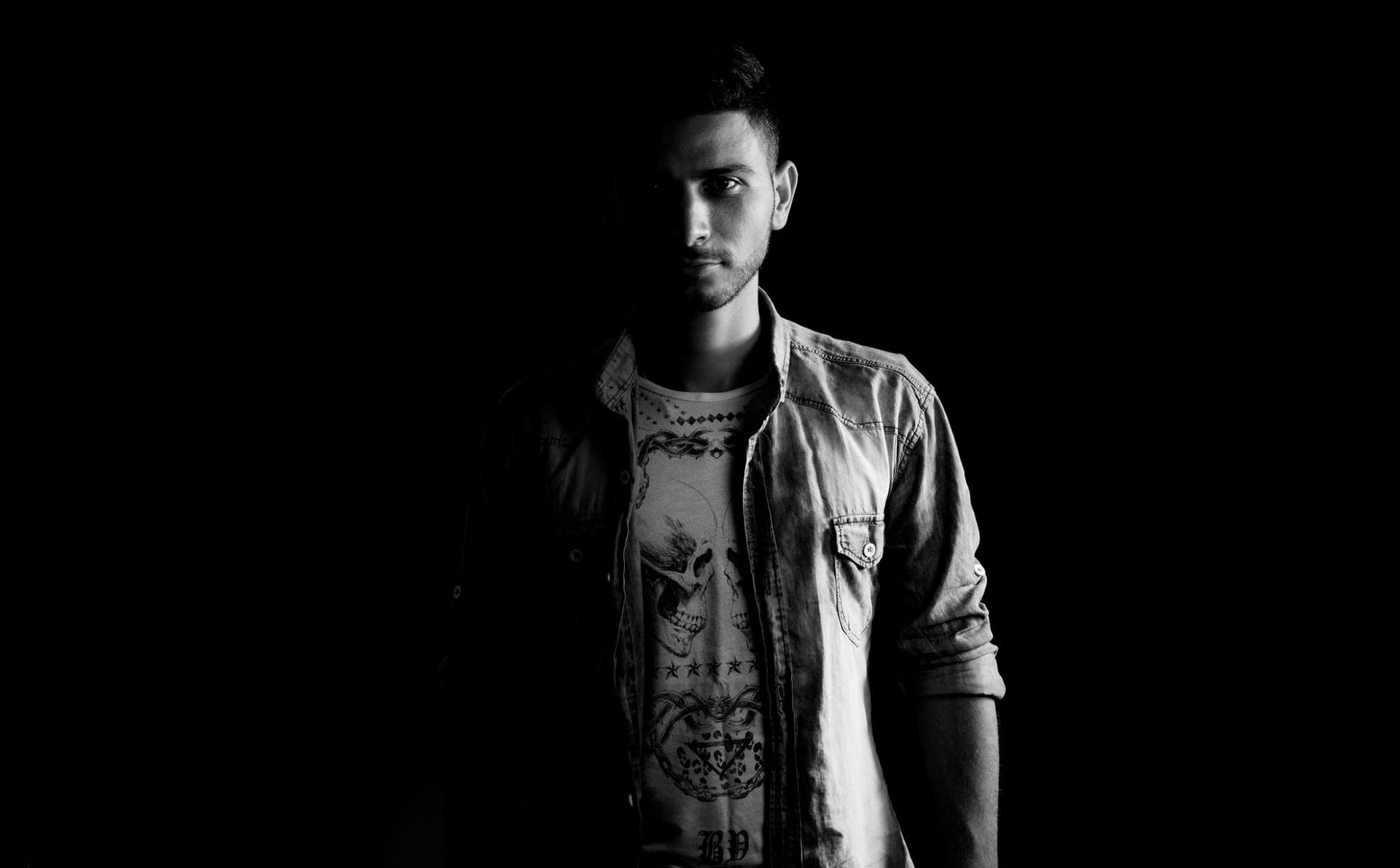 Grayscale Photography of Man Wearing Dress Shirt