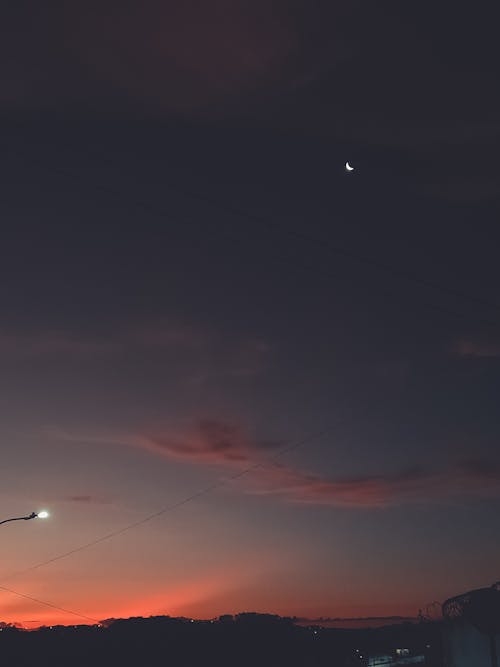 Free stock photo of ceus, lua, noite Stock Photo